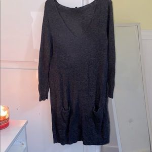 Grey sweater dress
